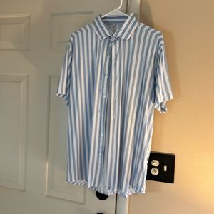 State and Liberty short sleeve button down shirt